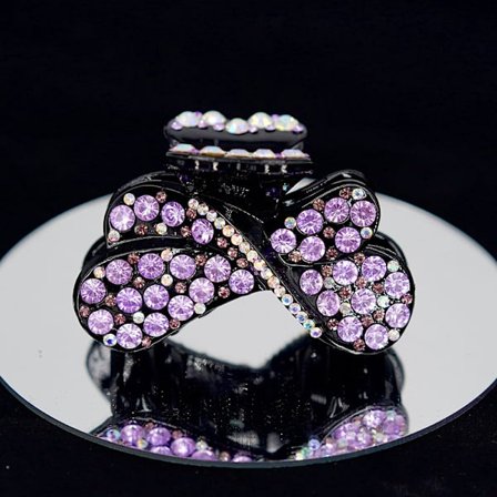 Hårklämma med kristallstrass damer kvinnor hårspännen hårtillbehör au