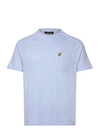 Linen Blend Raglan T-Shirt Blue Lyle & Scott