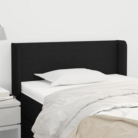 Vidaxl Huvudgavel Med Kanter Svart 83x16x78/88 Cm Tyg Svart