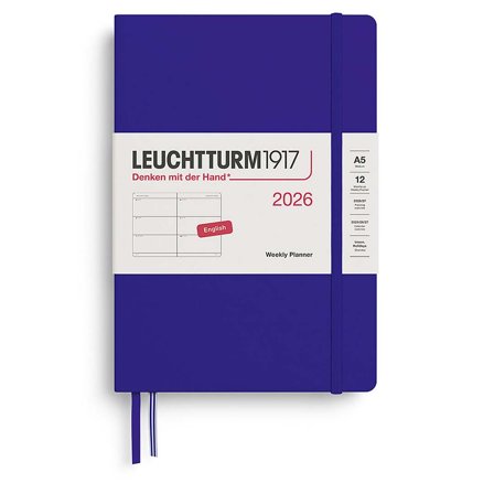Leuchtturm1917 Kalenteri Weekly Planner 2026 A5 Ink