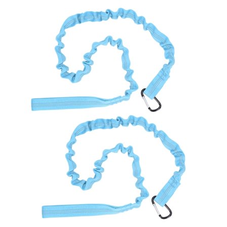 2 stk. Strækbare Kajak Pagaj Snor Anti Tab Sikkerhedsstropper til Fiskestang Blå
