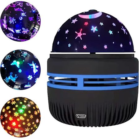 Led Galaxy Star Light Projektorlampe for barnerom Mini Star Night Light 360 roterende