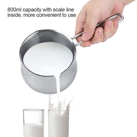 Smältkanna i Rostfritt Stål för Mjölk, Smör, Choklad och Ostbakning