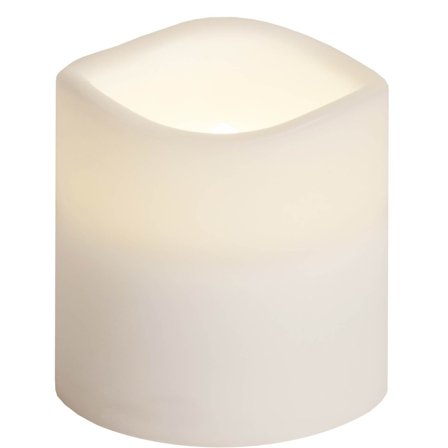 Star Trading - Batterilys Paul plast ljus med timer Hvit