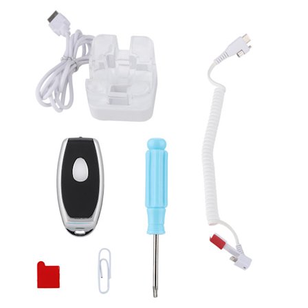 Mobiltelefon Anti-tyveri Sikkerhedsfjedertråd Display Stativ Alarm Opladningsholder (til Apple)