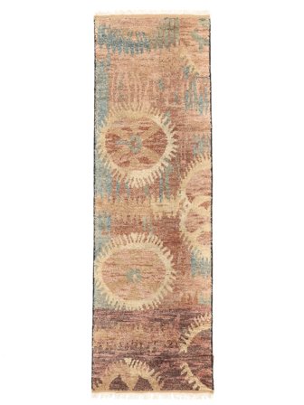 Handgeknüpft Usak Indisch 80X250 Wollteppich Braun/Orange Klein