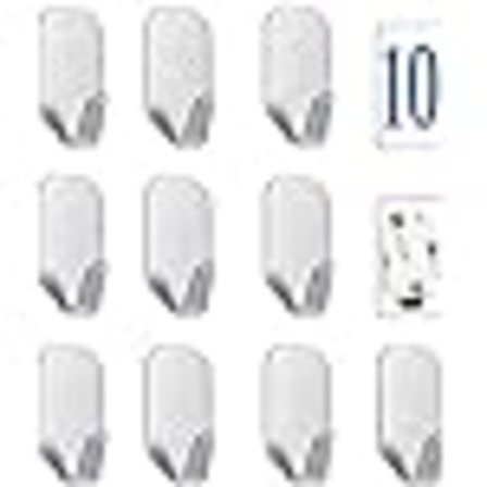 10-pack små självhäftande krokar
