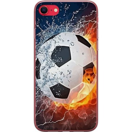 Yhteensopiva Puhelinkuori Apple Apple iPhone SE (2020) Jalkapallo Tuli
