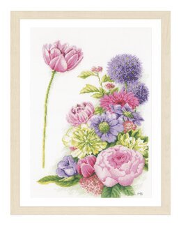 Stickpackung Bild Blumen