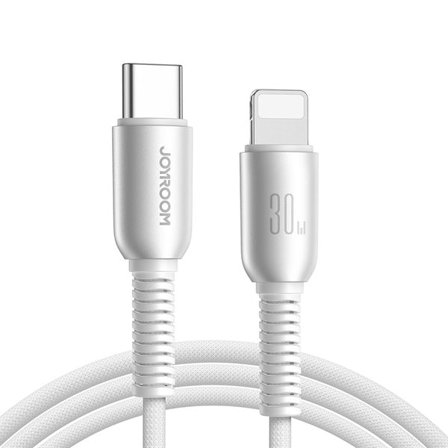 Joyroom S-A51 Cutting-Edge Series 30W USB-C - Lightning-kabel 1,2 m - lysegrå