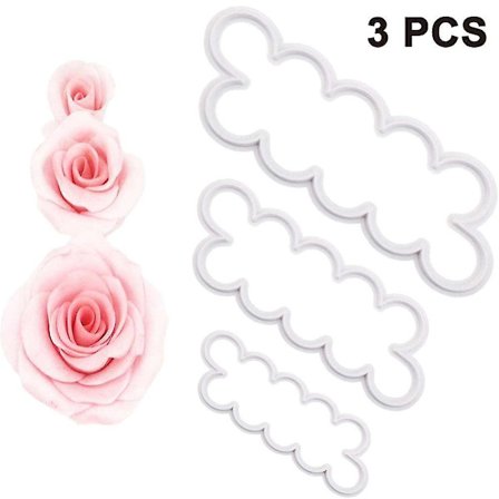 3 kpl ruusuleikkuri Fondant-kukkaevästeleikkuri Kakkuvuoka Leivonta