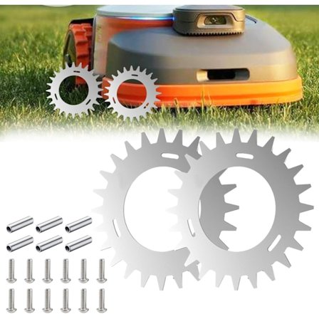 Rustfri stålpigge, 2 stk. pigge til Segway Navimow H500E H800E H1500E H3000E med 12 skruer, forbedret trækkraft - 210 x 2 mm