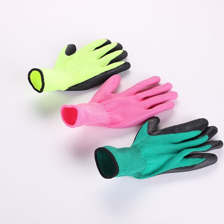#Sæt med 3 par børnehavehandsker med skumgummi-belægning havearbejde og arbejdshandsker til piger og drenge#