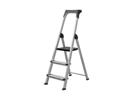 Wonday Trappstege 3 steg aluminium - Lyreco - Kontorsmöbler och inredning - Stegar och pallar - Trappstegar