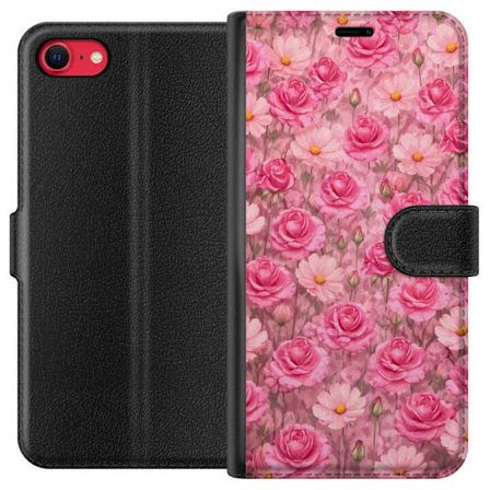 Kompatibel Tegnebogsetui til Apple iPhone 7 Petal Reverie Blush Rose