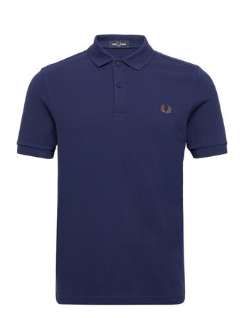 Plain Fred Perry Shirt Blue Fred Perry