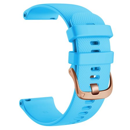 Smart Klocka Läderarmband för HUAWEI WATCH GT 4 41mm/Garmin Venu 3S/Venu 2S Armband Roséguld Spänne 18mm Armband Silikon bl