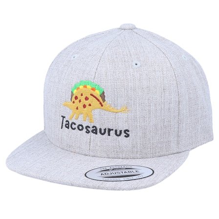Kinder Kiddo Cap - Grau snapback Cap - Kinder Tacosaurus Dino Heather Grey Snapback @ Hatstore