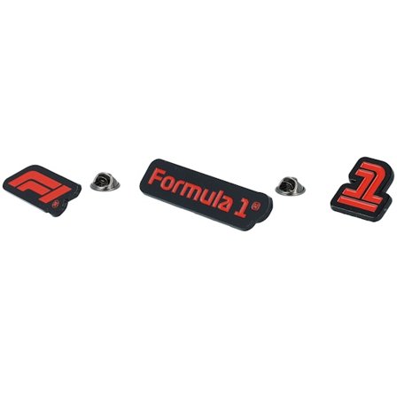 Formula One - Motor Schwarz Zubehör - F1 Pin Badges 3 Pack Metal Enamel Pin @ Hatstore