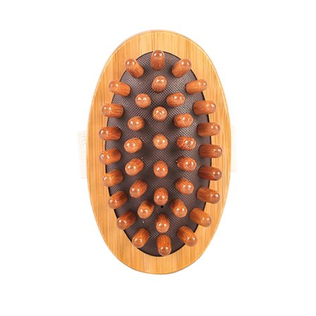 Massasjebørste i bambus, hodebunnspleieverktøy, rengjøringsbørste for fjerning av død hud