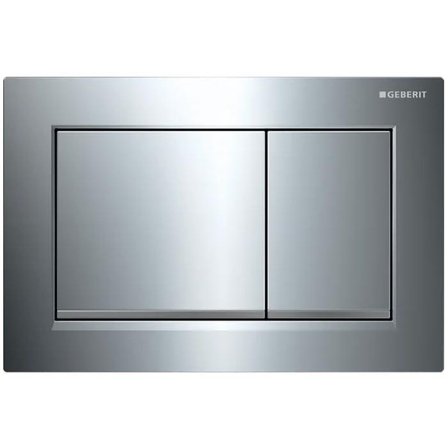 Geberit Omega 30 Spyleplate dobbeltspyling, blank krom, Baderom