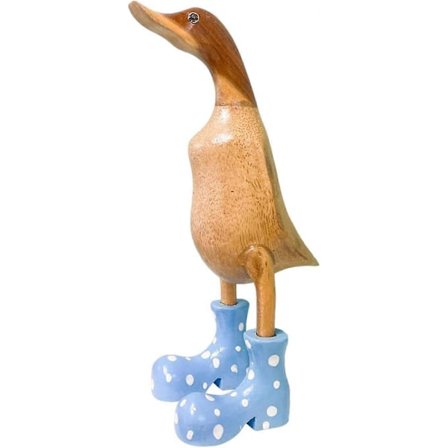 Træand med støvler | Træand, træpynt til græsplæne, andestatue med støvler, festdekorationer, indendørs og udendørs