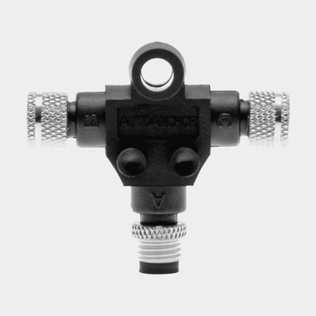 Lewmar Kättingräknare T-skarv (9506) T-koppling i svart plast och metall för anslutning av två kättingräknare