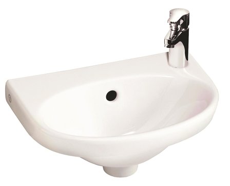 Gustavsberg Nautic 5540 Vaskeservant for boltmontering Hull til blandebatteri, venstre, Baderom