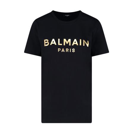 Balmain, T-Shirts Zwart, Dames, Maat:M