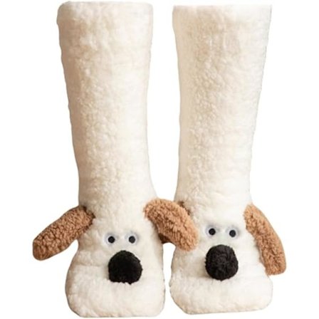 Golvstrumpor, halkfria innesockor, fleecefodrade och förtjockade korallfleece tofflor och ullstrumpor för kvinnor och vuxna.