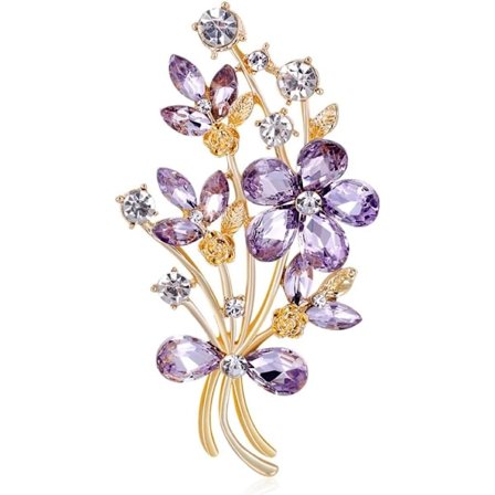 Poppy-rintakorut naisille ja tytöille, kuutio zirkonia kristalli rintaneula kukkakuvio koru