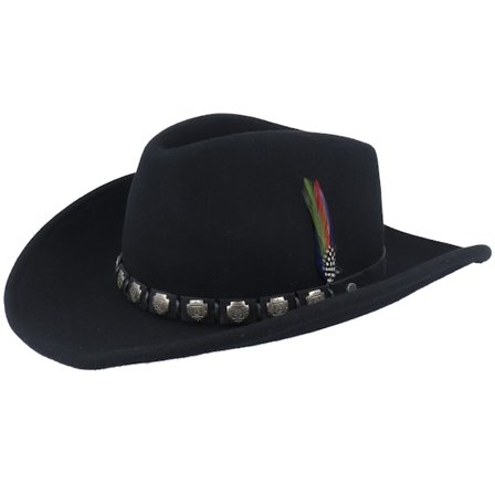 Stetson - Black - western - Hat - Woolfelt Black Western - Hatstore