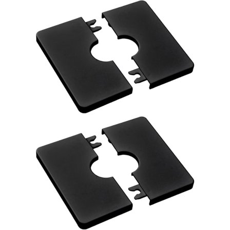 Förpackning ABS Plast Självhäftande Fyrkantiga Rörskydd för 22mm Diameter Duschslang (Svart)