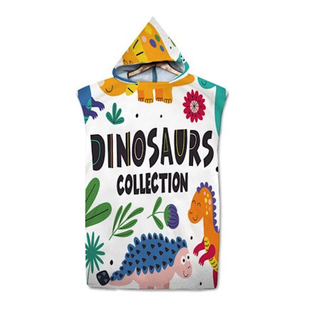 D-Dinosaur rantapyyhkeet hiekankestävät kylpyponcho, söpö pieni pyyhe M