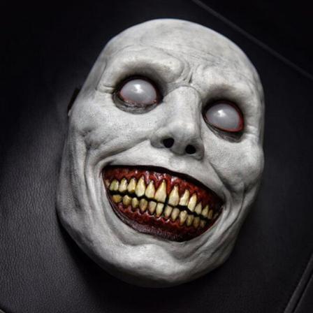 Skrämmande Mask Skräck Halloween Grå
