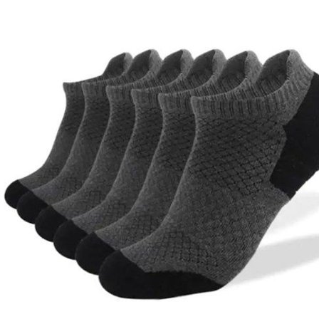 6 par polstret ankelsokker for menn, lavt skåret, komfortable, pustende KLB