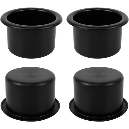 4 stk Plastkoppholder, Drikkkoppholder Universal Svart Kopphol