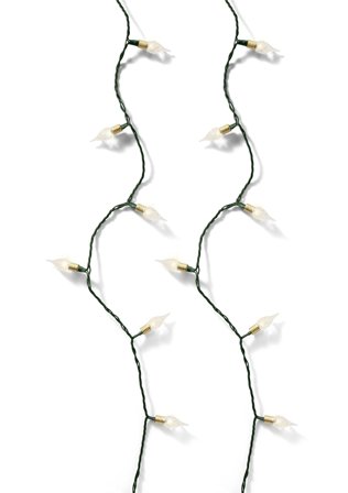 Kaemingk Lyslenke Batteri Vintage-Grønn Varmhvit_50-LED/4,9m