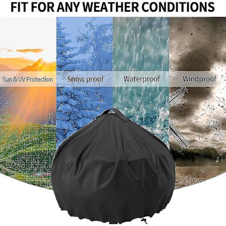 George Foreman Sähköinen BBQ-Grilli Peite - Pyöreä, Sisä- / Ulkokäyttöön Vedenpitävä Peite, 20x18 Tuumaa -ES