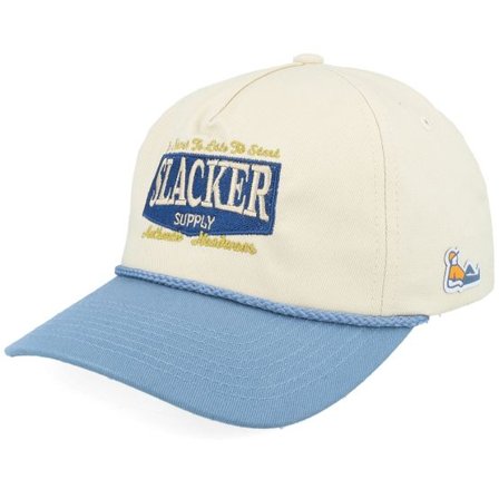 Slacker Supply - Blå unconstructed Keps - Batch Logo Navy Rope Stone/Light Blue A-frame Adjustable @ Hatstore