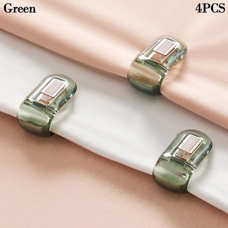 4/6st Anti-sladd Lakan Matta Quilt Cover GRÖN 4ST