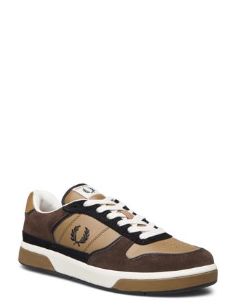 B300 Cord Emboss Suede/Lthr Lave Sneakers Beige Fred Perry*Betinget Tilbud