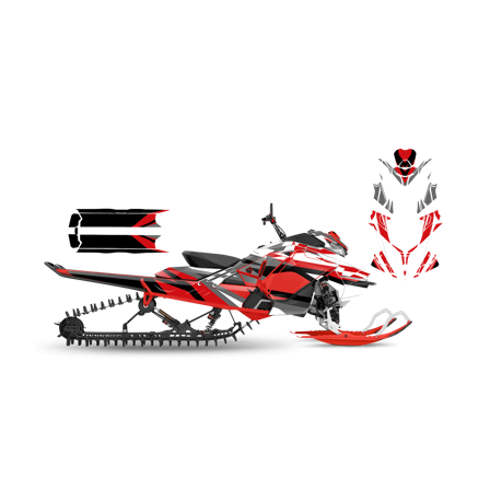 Tarrasarja SweTown Needs-Punainen-Valkoinen - Ski-Doo Summit X 850 E-Tec 175 2018-2022