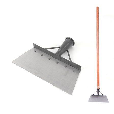 Multifunktionell skyffelhuvud robust gård ogräsrensningsverktyg för rengöring av mossa skräp