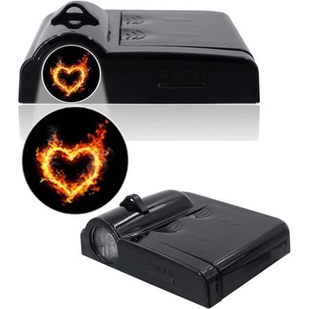 Premium bildørlys 2 stk. Nemt installeret velkomstlaserprojektor Pastable Led-logolys Hulfri magnet sensor Ghost Shadow-lampe logoer (LOVE274)