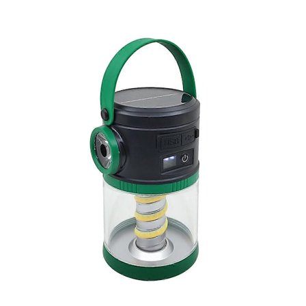 Solar Camping Lampe Power Bank Nødlys Grøn[D]