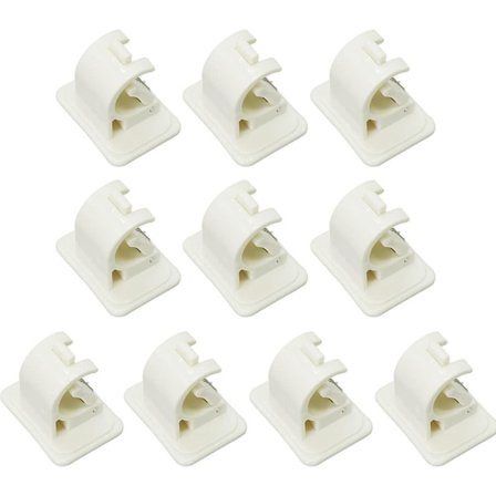 10 kpl itseliimautuvia verhokiskon koukut - Ei porausta - sopii