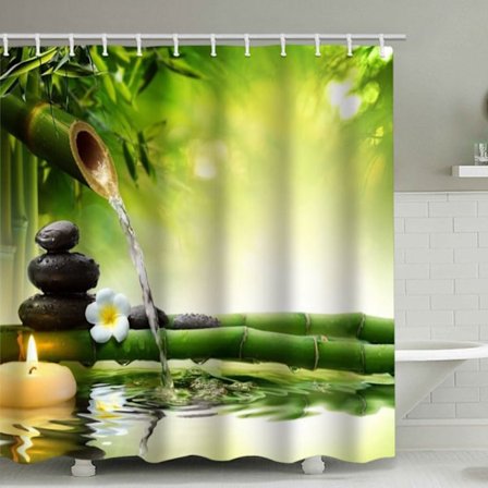 Flydende Blomster Bruseforhæng, med 12 Plastik Kroge