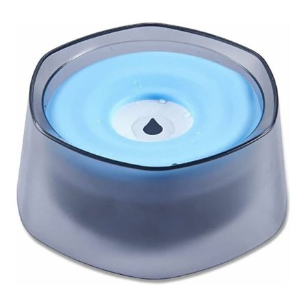 Vandskål til hund, lækagesikker vandskål til kæledyr, flydende madskål, vandskål til kæledyr der ikke bliver våd (blå)