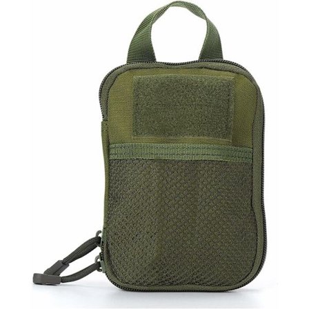 Taktisen Molle-pussin nailonista valmistettu sotilas EDC -pieni vyölaukkupakkaus ulkoilulaukkuja varten, vihreä, aurinkoinen